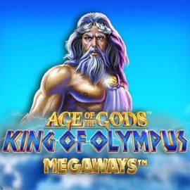 Age Of The Gods: King of Olympus Megaways slot logo by Origins at Level up Casino