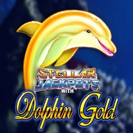 Jackpots logo of Dolphin Gold with Stellar Jackpots from Lightning Box Game at Level up Casino