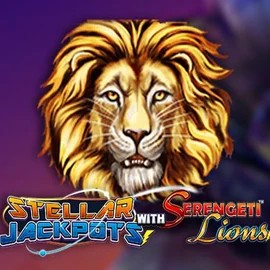 Jackpots logo of Stellar Jackpots with Serengeti Lions from Lightning Box Game at Level up Casino